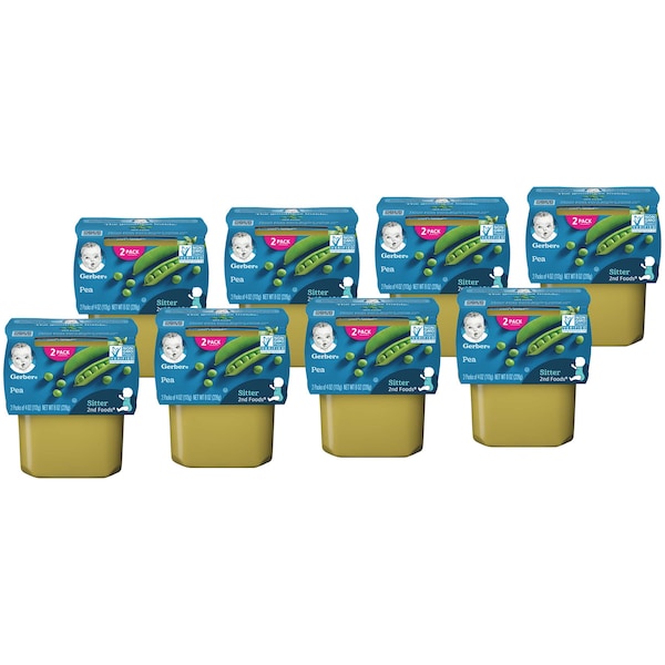 Gerber 2nd Foods Peas Baby Food 4 oz., PK16